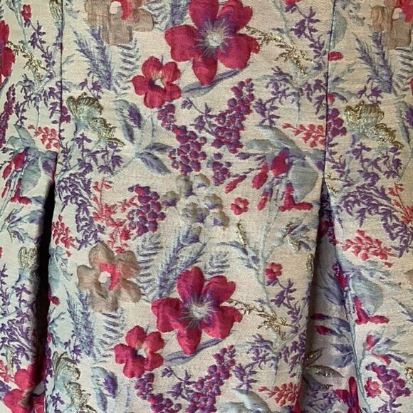 NWT. Aidan Mattox 6 Jacquard Open Back Flare Dress. - Picture 7 of 16